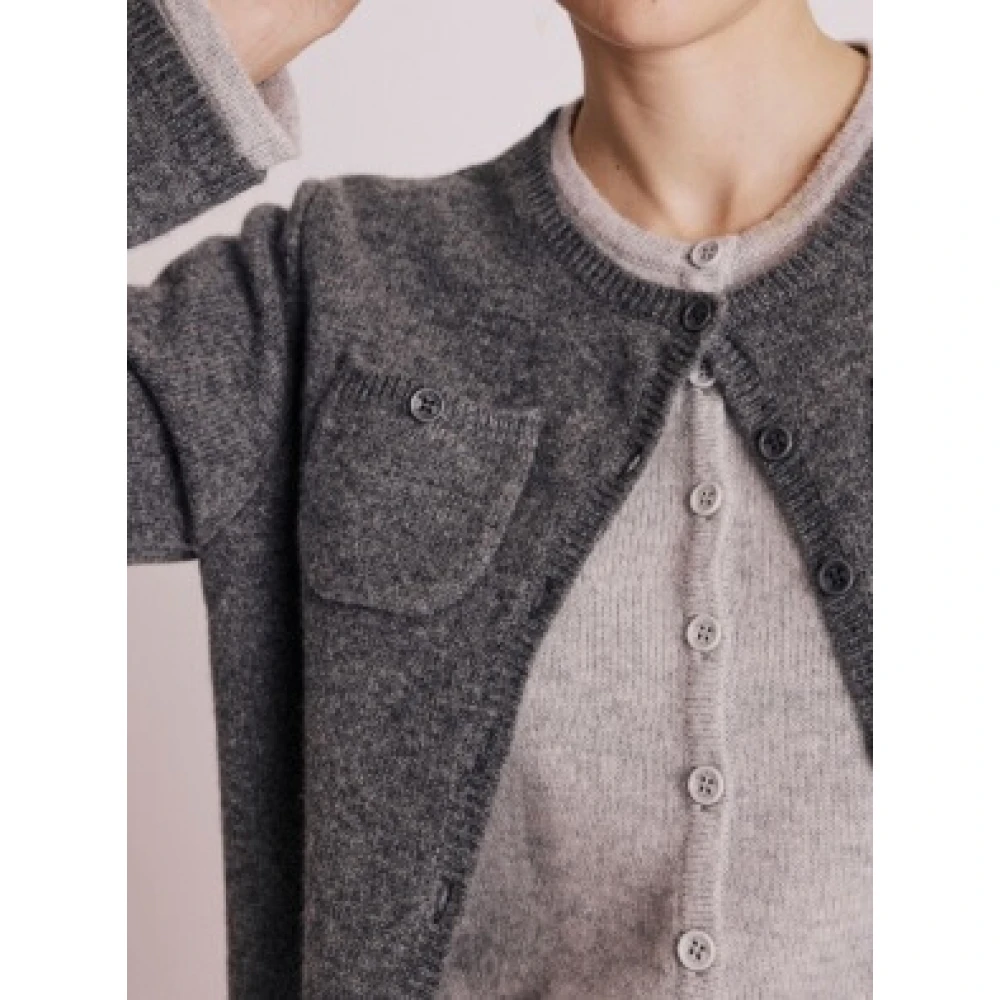 Berenice Dubbele Gigi Cardigan Gray Dames