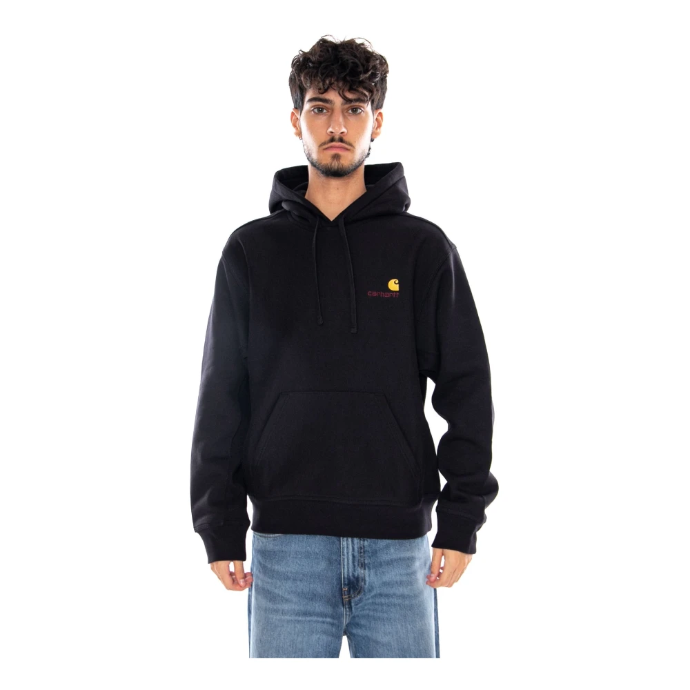 Carhartt Wip Uomo Nero Hooded American Script - Immagine 4