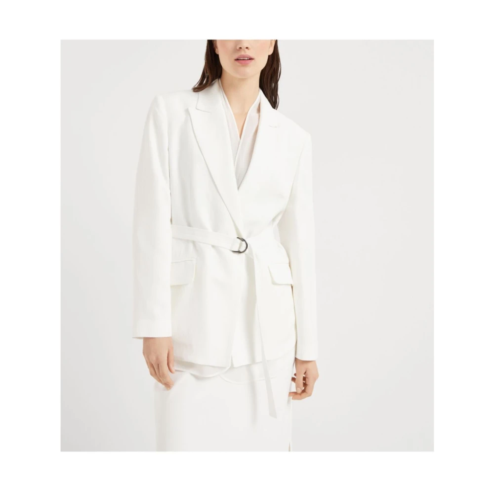 BRUNELLO CUCINELLI Witte jassen voor een stijlvolle look White Dames