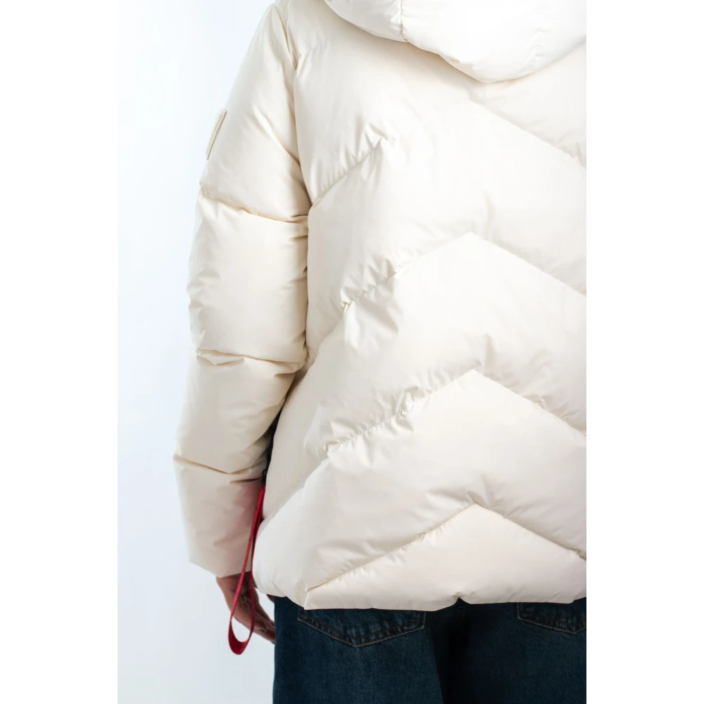Afterlabel Matte Hooded Donsjack in Helsinki White Dames