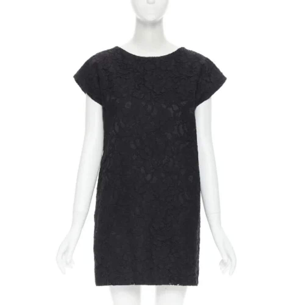 Saint Laurent Vintage Pre-owned Silk dresses Black Dames