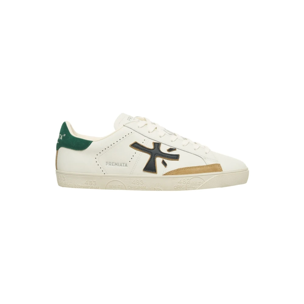 Premiata Groene Sneakers Steven Stijl Heren Schoenen Veelkleurig Multicolor