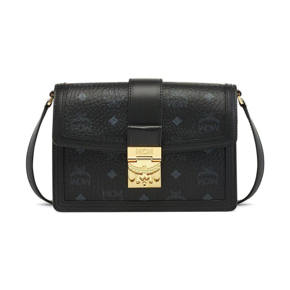MCM Schoudertas Tracy in Visetos Black Dames