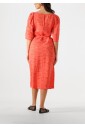 oranje-midi-jurk-met-3-4-mouwen