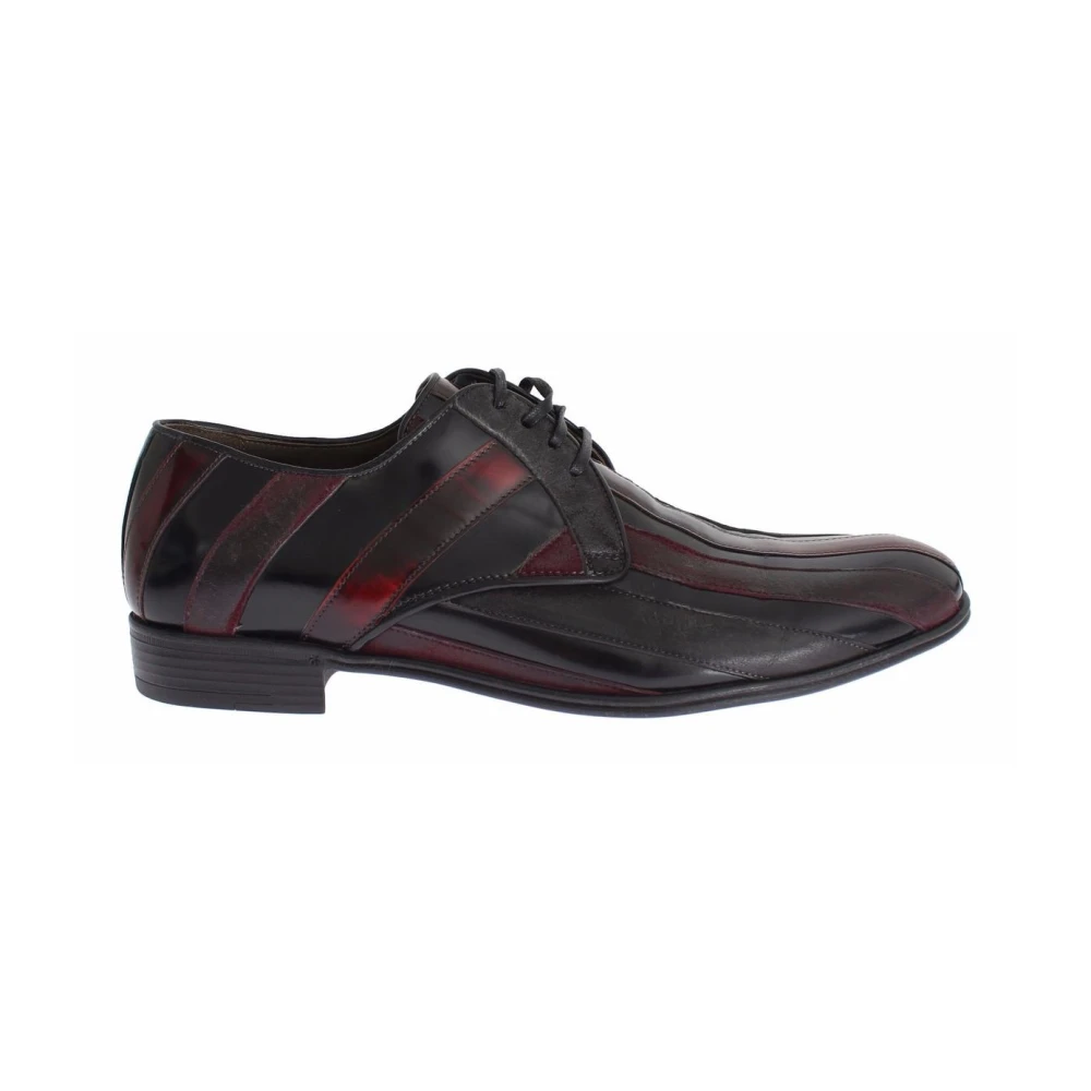 Dolce & Gabbana Uomo Multicolor Scarpe Formali In Pelle A Righe