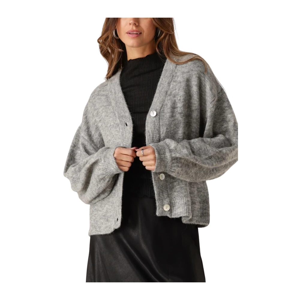moss copenhagen Hope Cardigan in antraciet Gray Dames