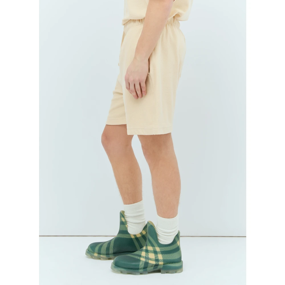 Burberry Badstof Shorts met achter EKD-print Beige Heren