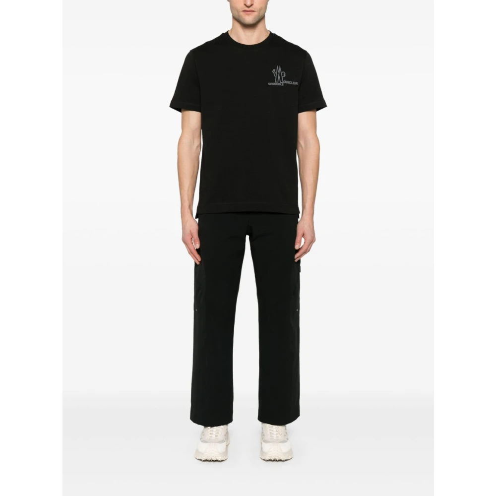 Moncler Zwarte T-shirt voor Mannen Stijlvol Black Heren