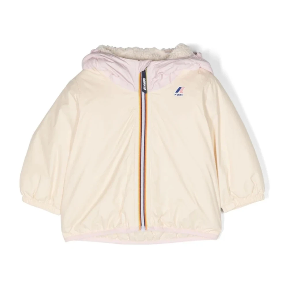 K-Way Women's Beige Bomber Jacket