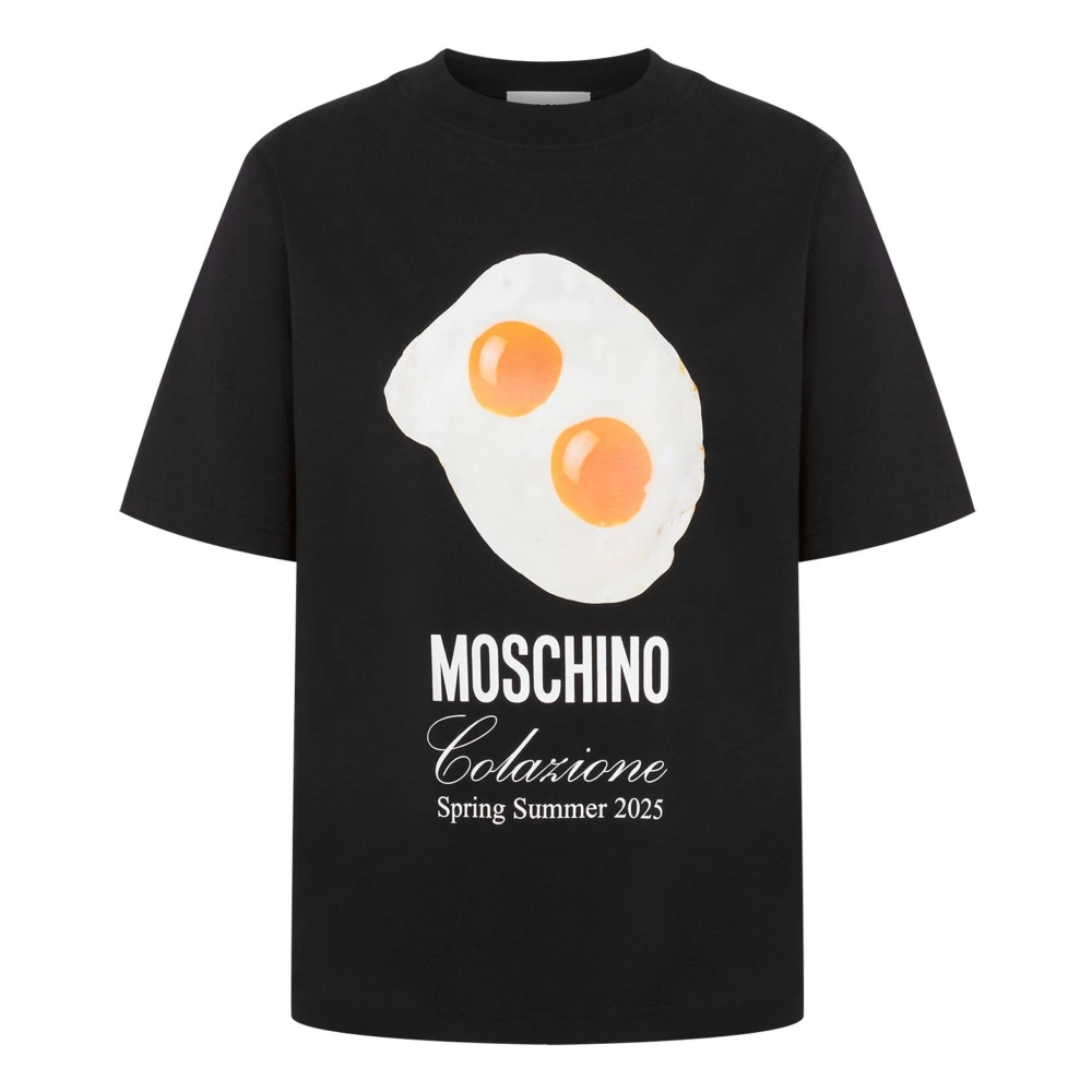 Moschino Vrouw Zwart Tops Dames, S, T-Shirts En Polo`S
