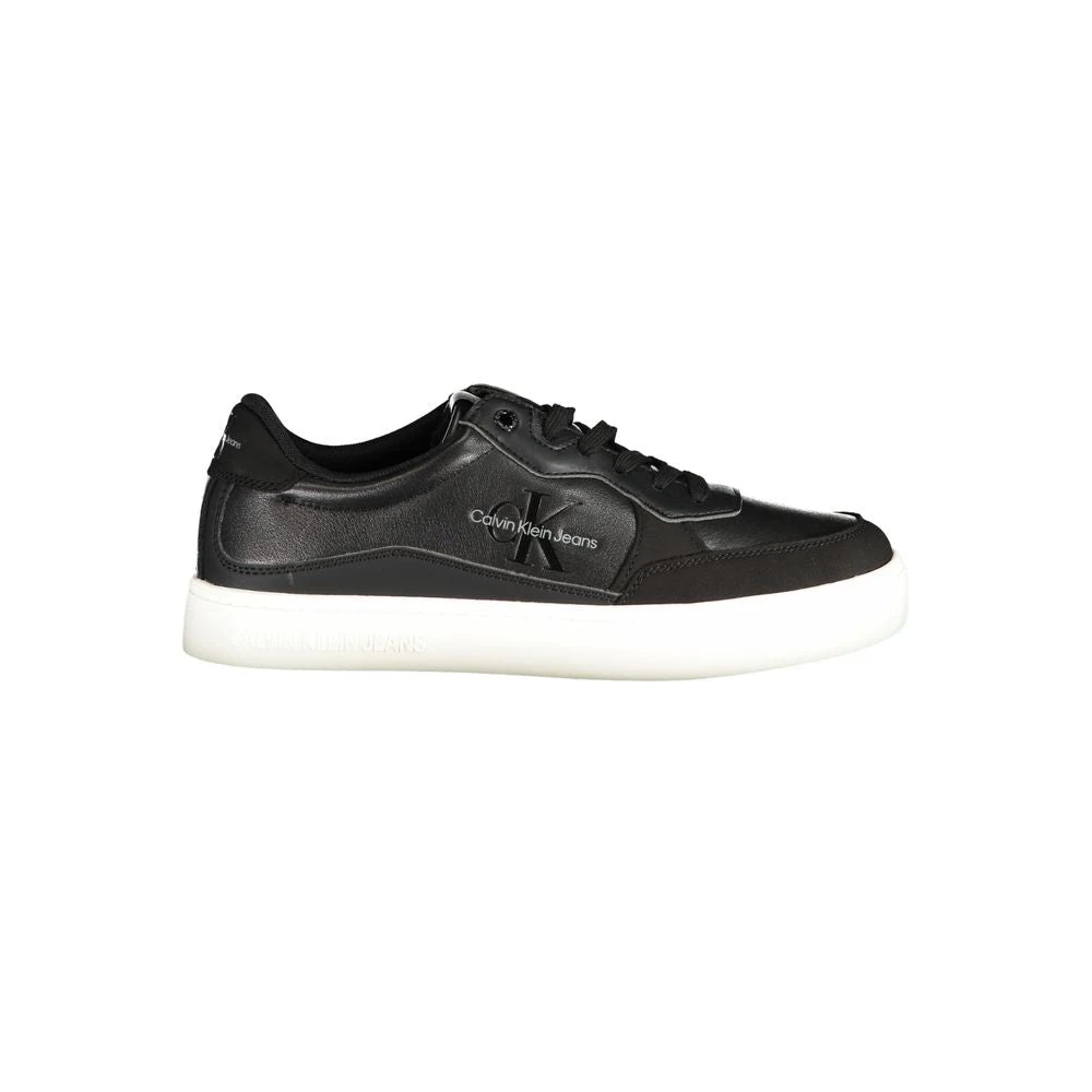 Calvin Klein Men's Black Sport Trainers With Contrast Details Size 10 Uk