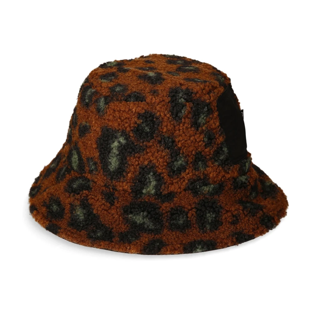 Carhartt WIP Omkeerbare Fleece Bucket Hat Brown Dames