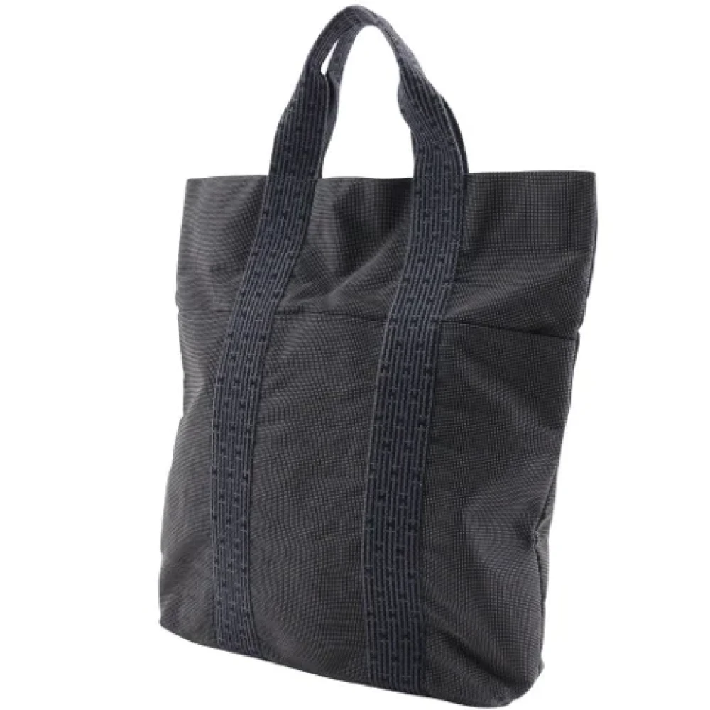 Hermès Vintage Pre-owned Canvas handbags Gray Dames