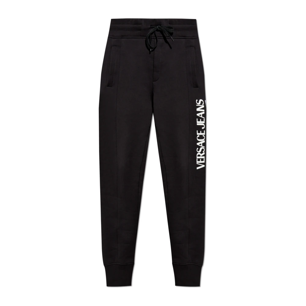 Versace Jeans Couture Sweatpants met logo Black Heren