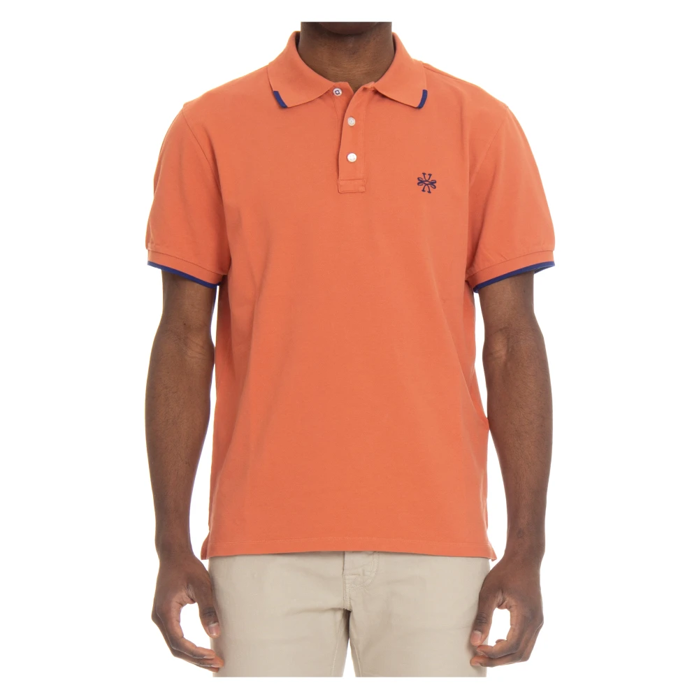 Jacob Cohën Polo Shirts Orange Heren