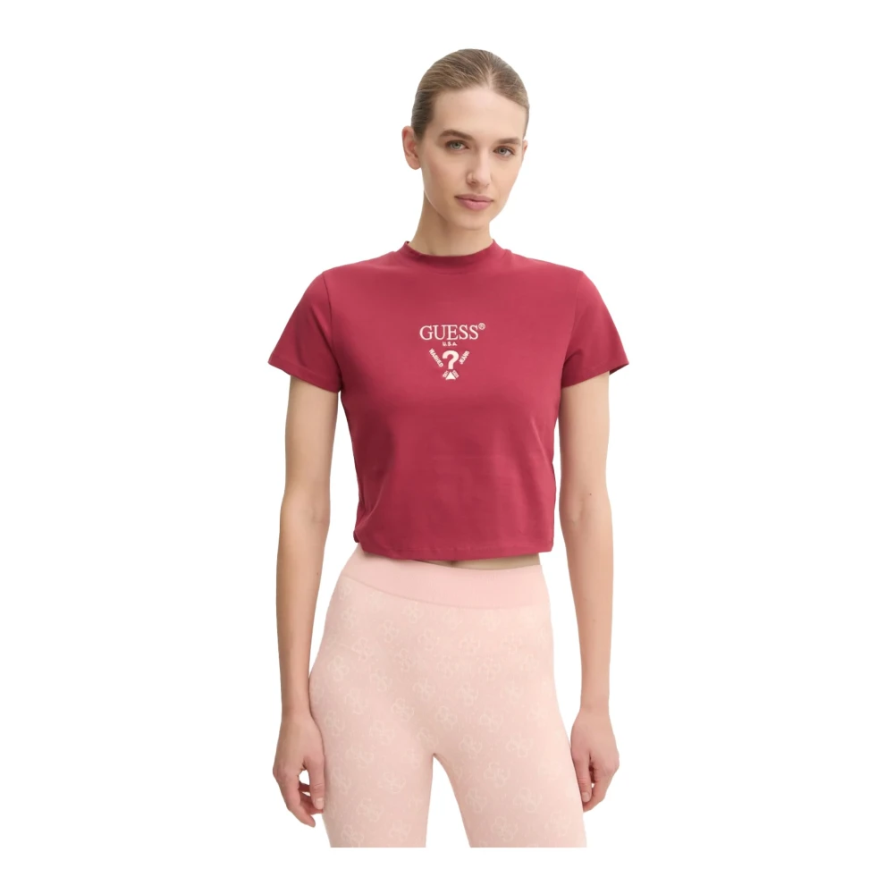 Guess Geborduurd MC Logo Top Rood Red Dames