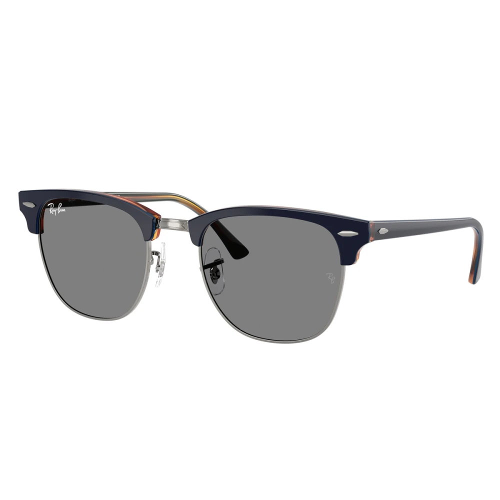 Ray-Ban Clubmaster Solglasögon Gunmetal-Blå med Mörkgrå Linser Black, Unisex