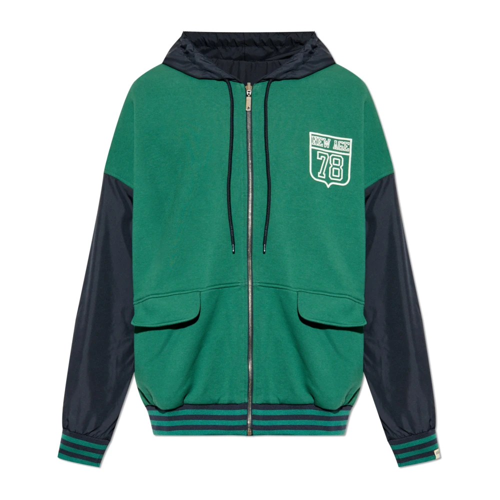 Golden Goose Men's Green/Golden Reversible Sweatshirt