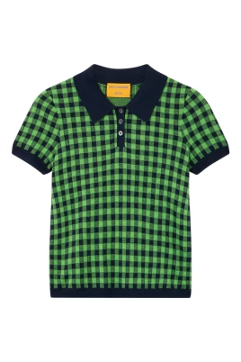 Gingham Shrunken Polo