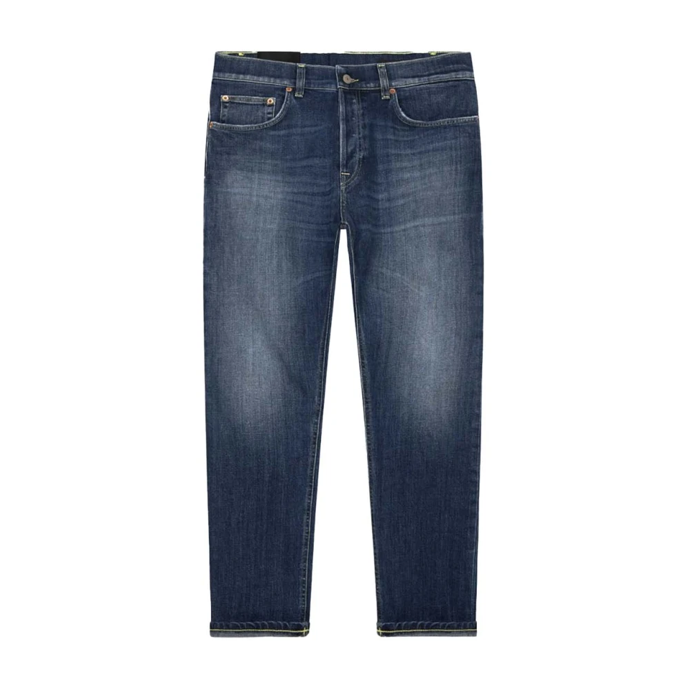 Dondup Mannelijk Blauw Jeans Heren, W35, Katoen, Icon Slim-Fit Jeans