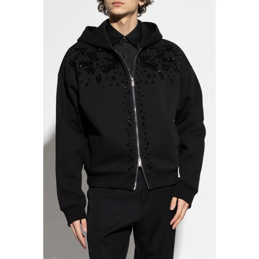 Dsquared2 Sweatshirt met kristallen Black Heren