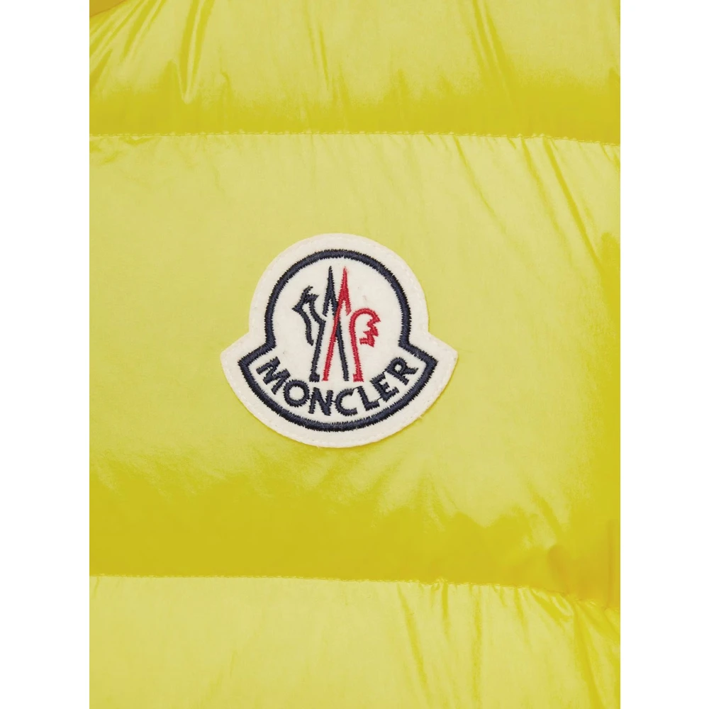 Moncler Gewatteerd jack met maxi logopatch Yellow Heren