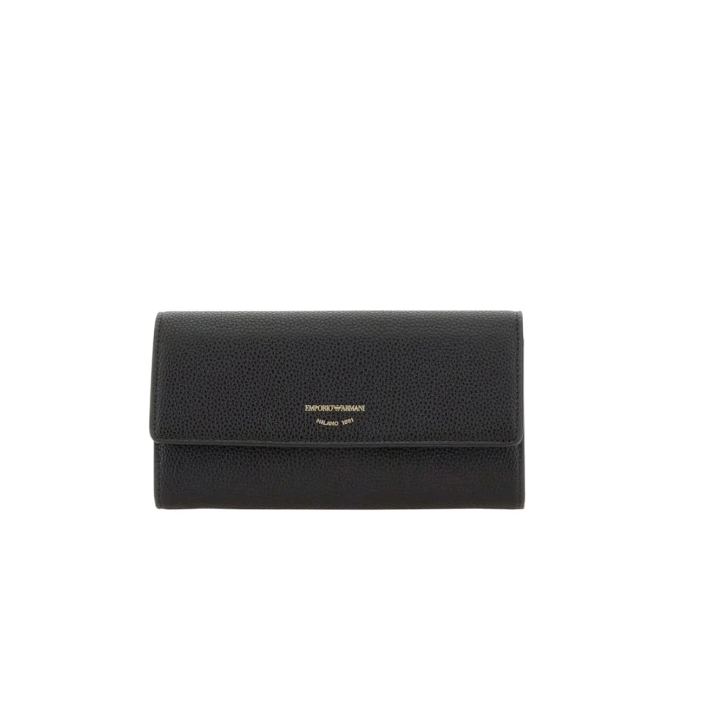 Emporio Armani Stijlvolle Portemonnee voor Mannen en Vrouwen Black Dames