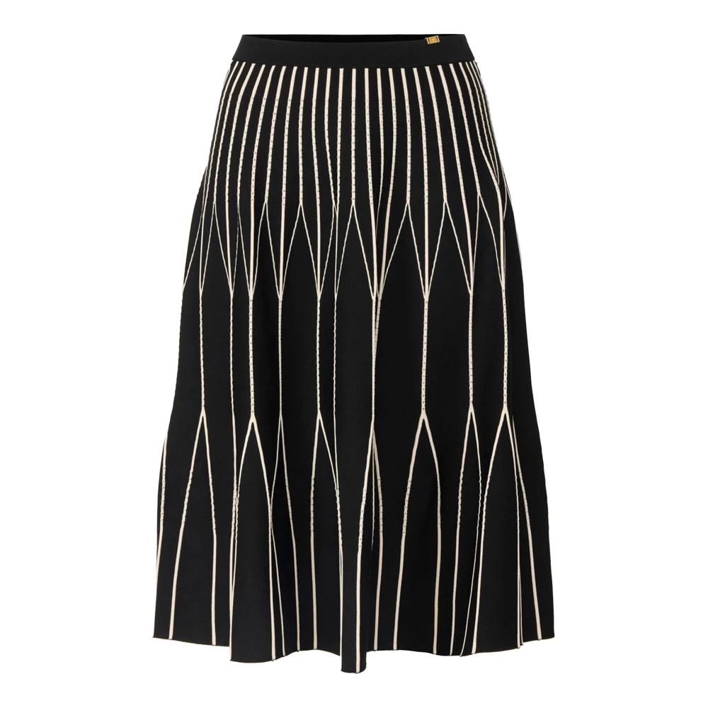 Elisabetta Franchi Black Midi Skirt - Female - Midi Skirts - M - Skirts