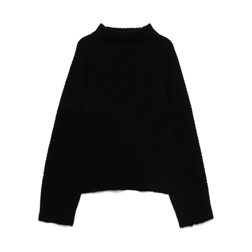 Baserange Kashmir Turtleneck Tröja Black, Dam