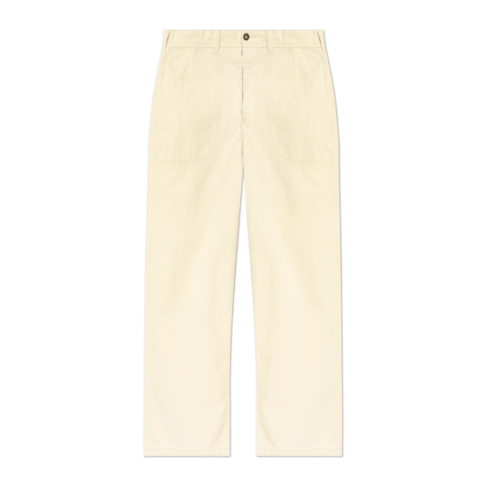 Maison Margiela Hoge taille broek Beige Heren