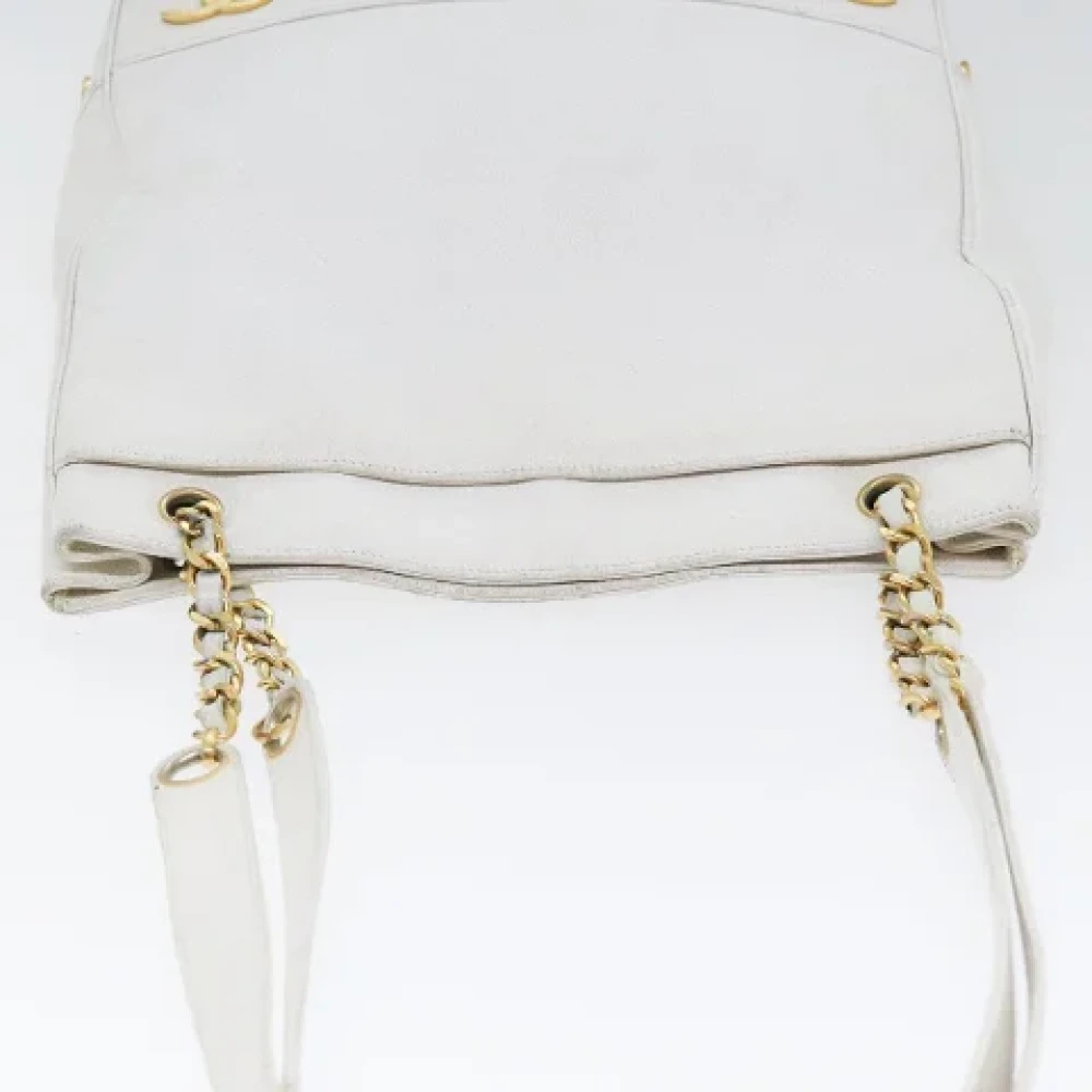 Chanel Vintage Pre-owned Leather shoulder-bags White Dames