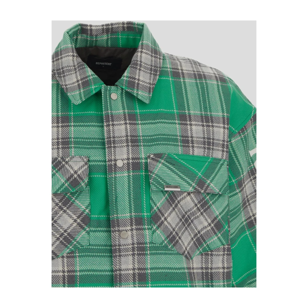 Represent Gewatteerd Flanellen Overhemd Green Heren