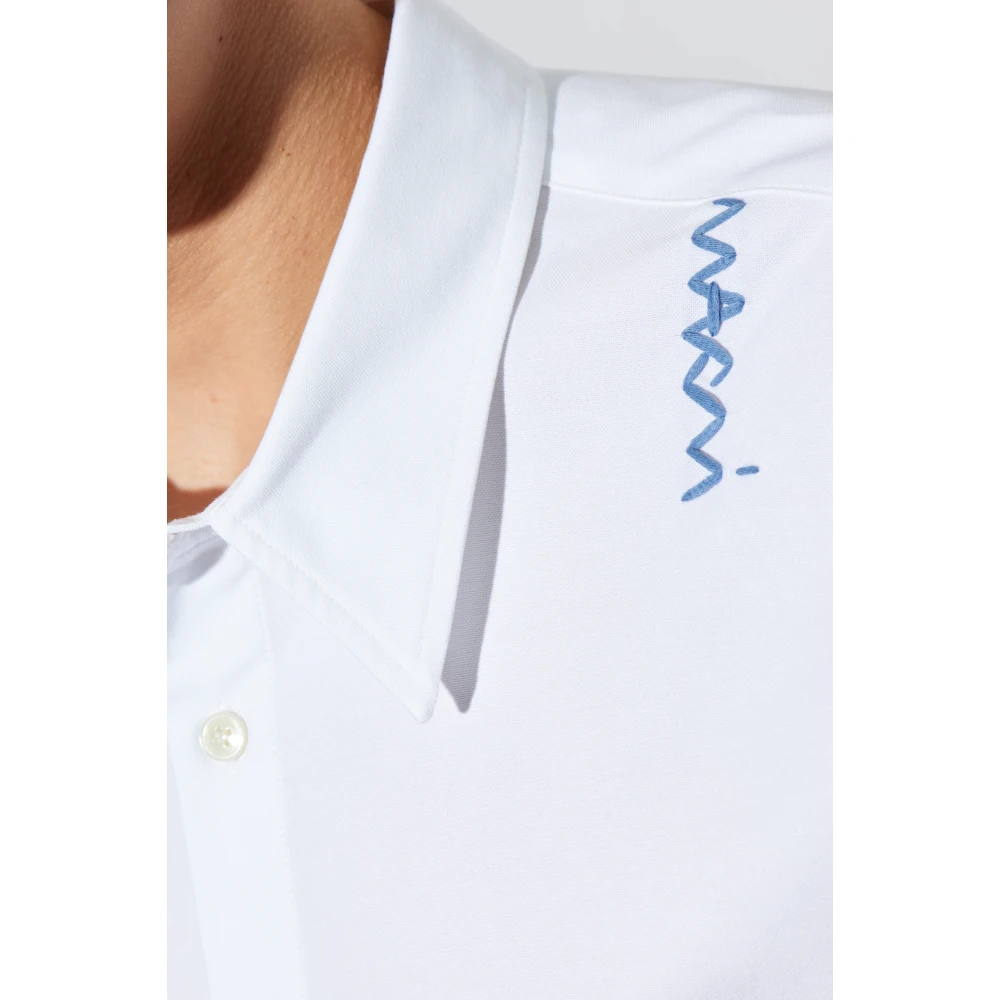 Marni Overhemd met stiksels White Heren