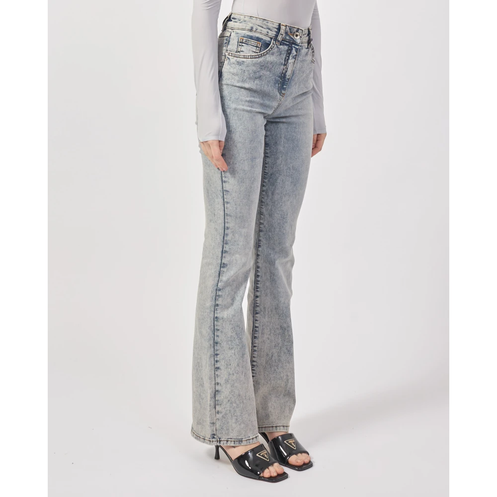 PATRIZIA PEPE Blauwe Slim Fit Denim Broek Blue Dames