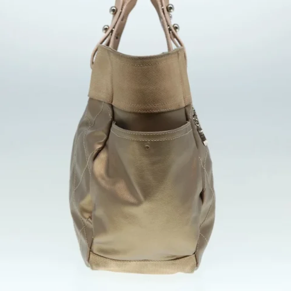 Chanel Vintage Pre-owned Canvas chanel-bags Yellow Dames