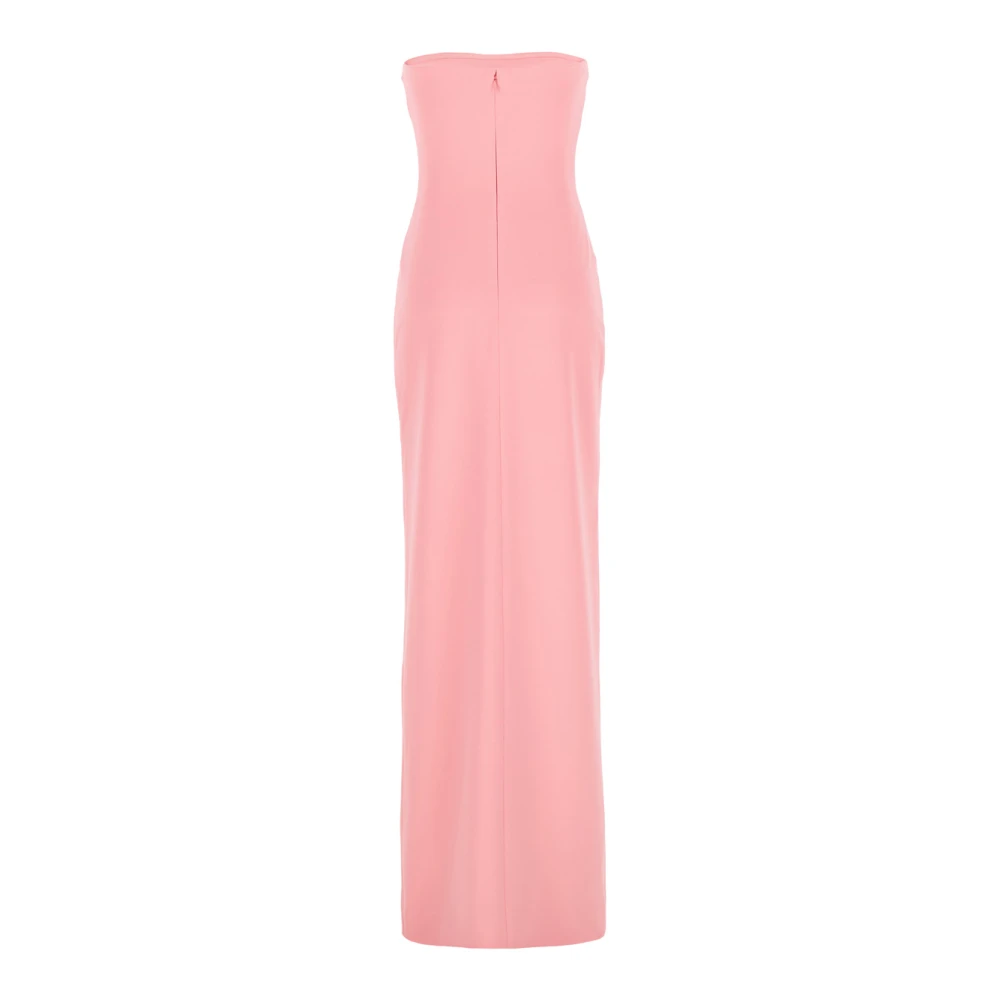 Solace London Roze Lange Jurk met Split aan de Voorkant Pink Dames