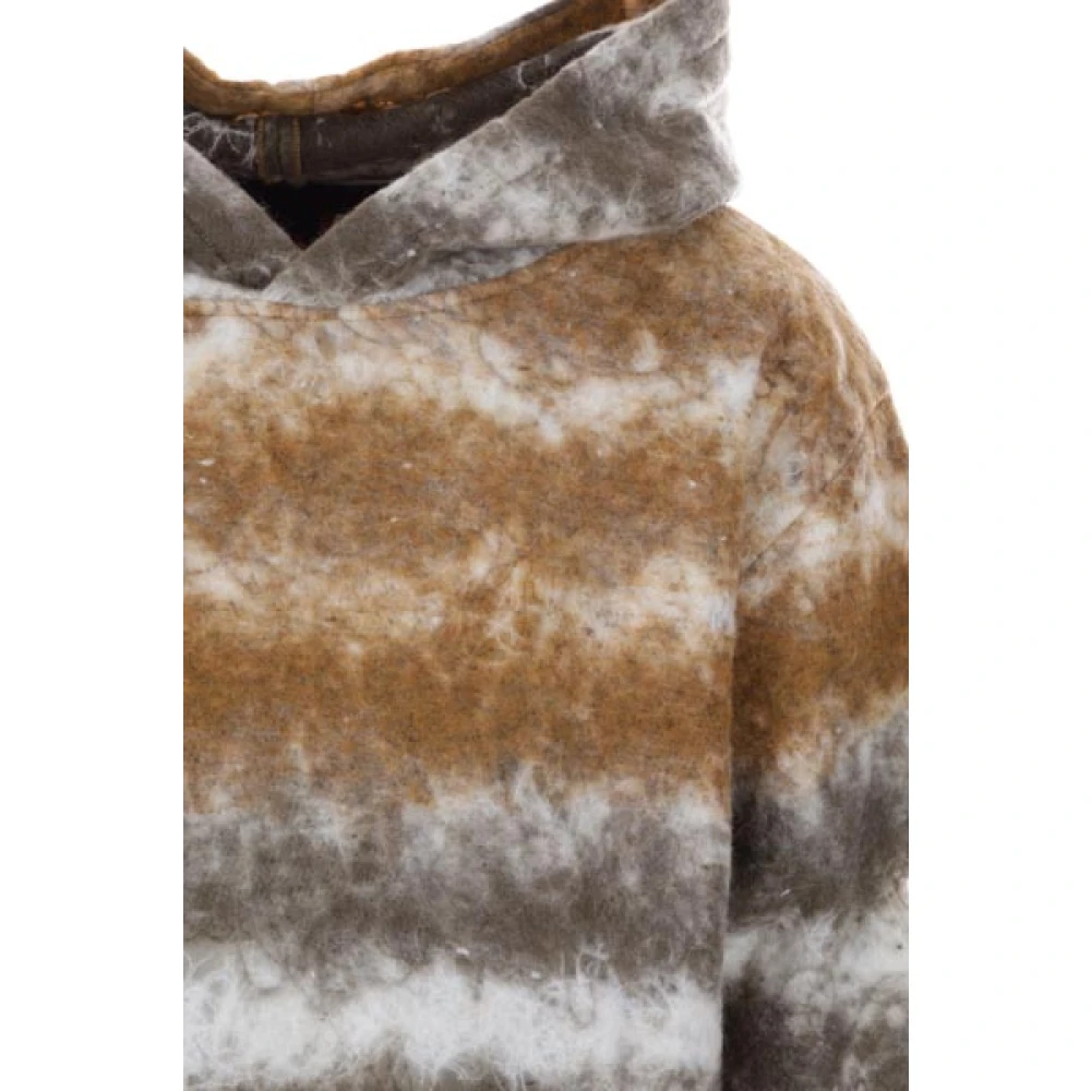 Vitelli Rode Oversized Wollen Trui met Capuchon Multicolor Dames