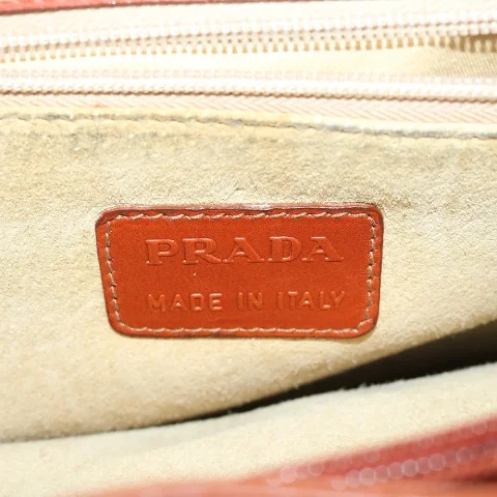 Prada Vintage Pre-owned Leather handbags Brown Dames