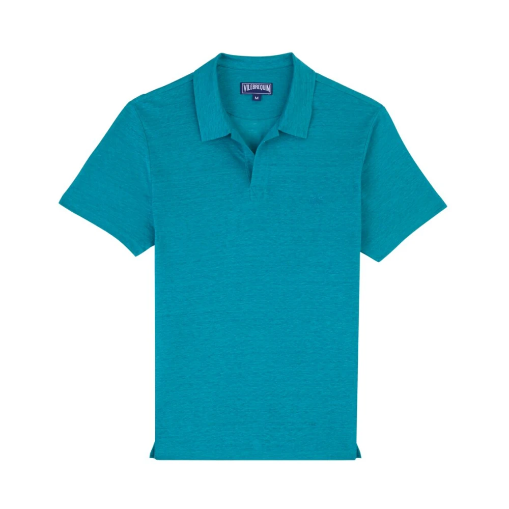 Vilebrequin Heren Linnen Jersey Polo Shirt Blue Heren