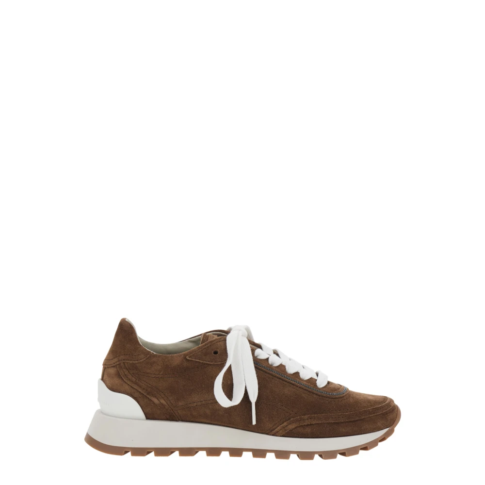 Brunello Cucinelli Sneaker Suede Dames Schoenen Bruin