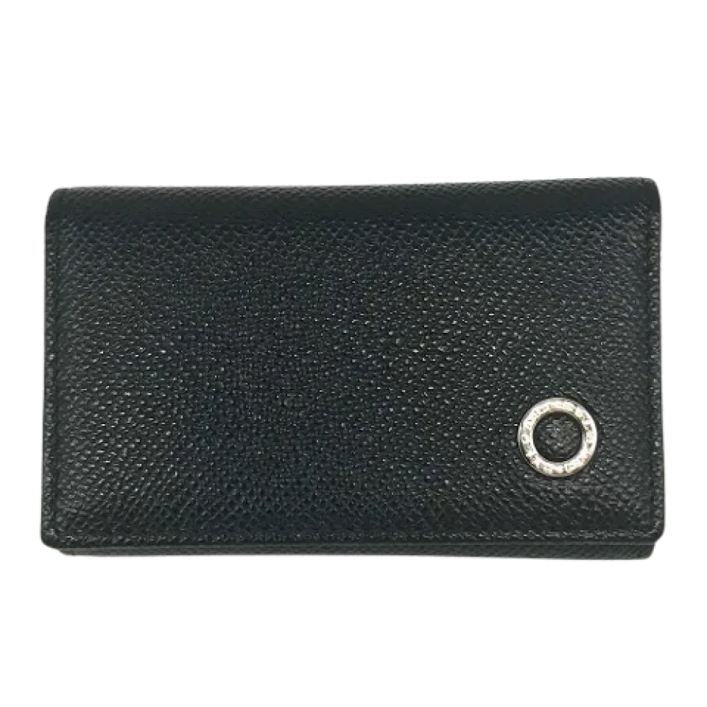 Bvlgari Vintage Pre-owned Leather key-holders Black Heren