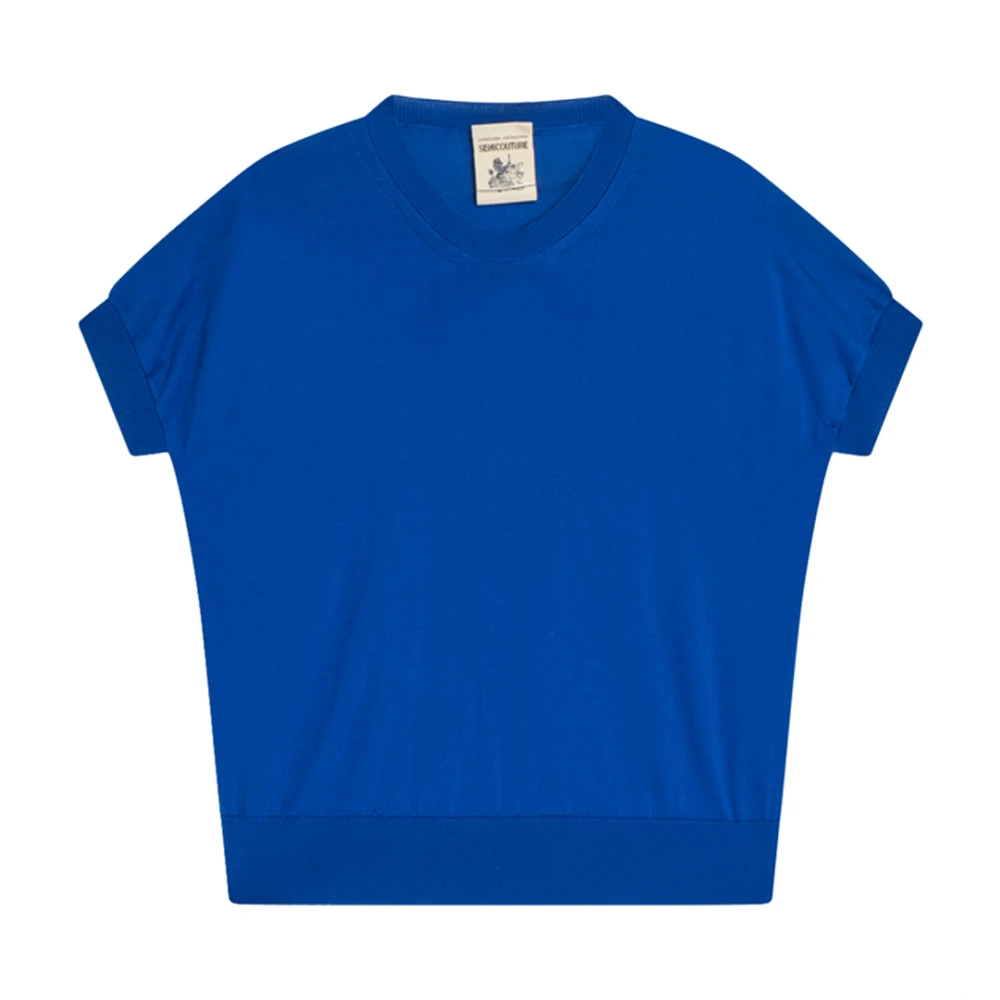 Semicouture T-Shirts Blue Dames