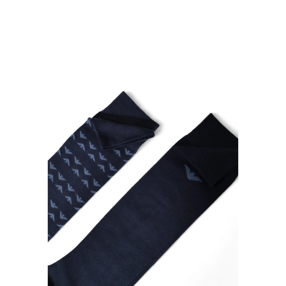 Emporio Armani Blauw Katoenen Bedrukt Herenondergoed Blue Heren