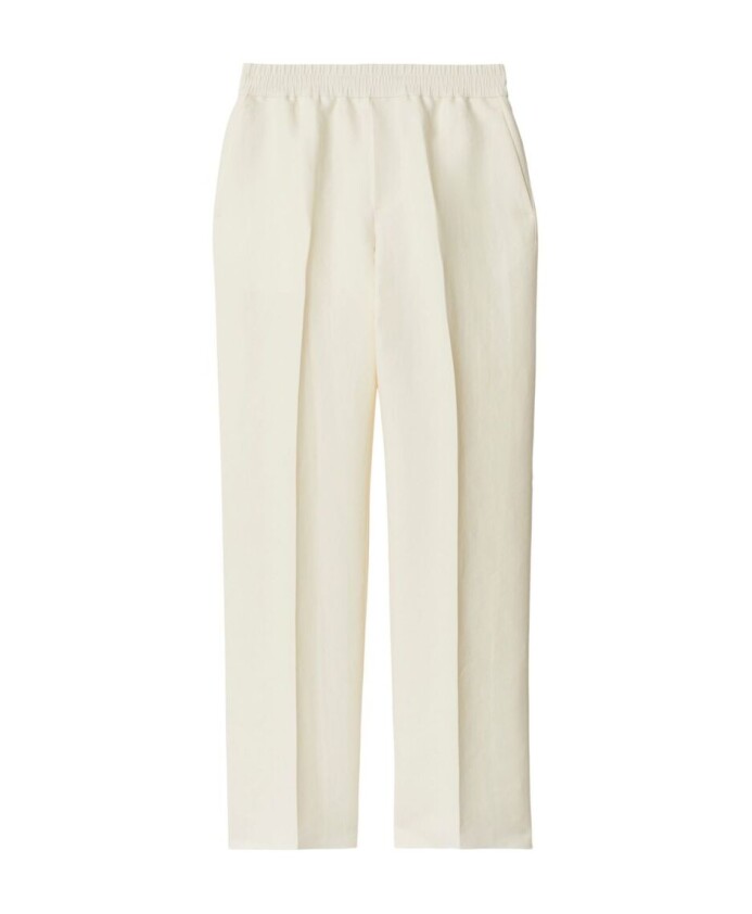 cream-white-elasticated-waistband-tapered-leg-trousers