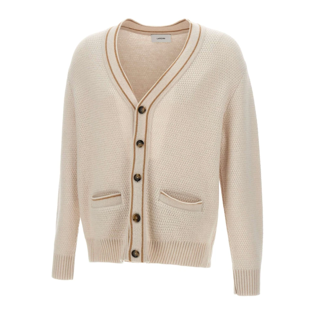 Lardini Wol Kasjmier Vest Beige Trui Beige Heren