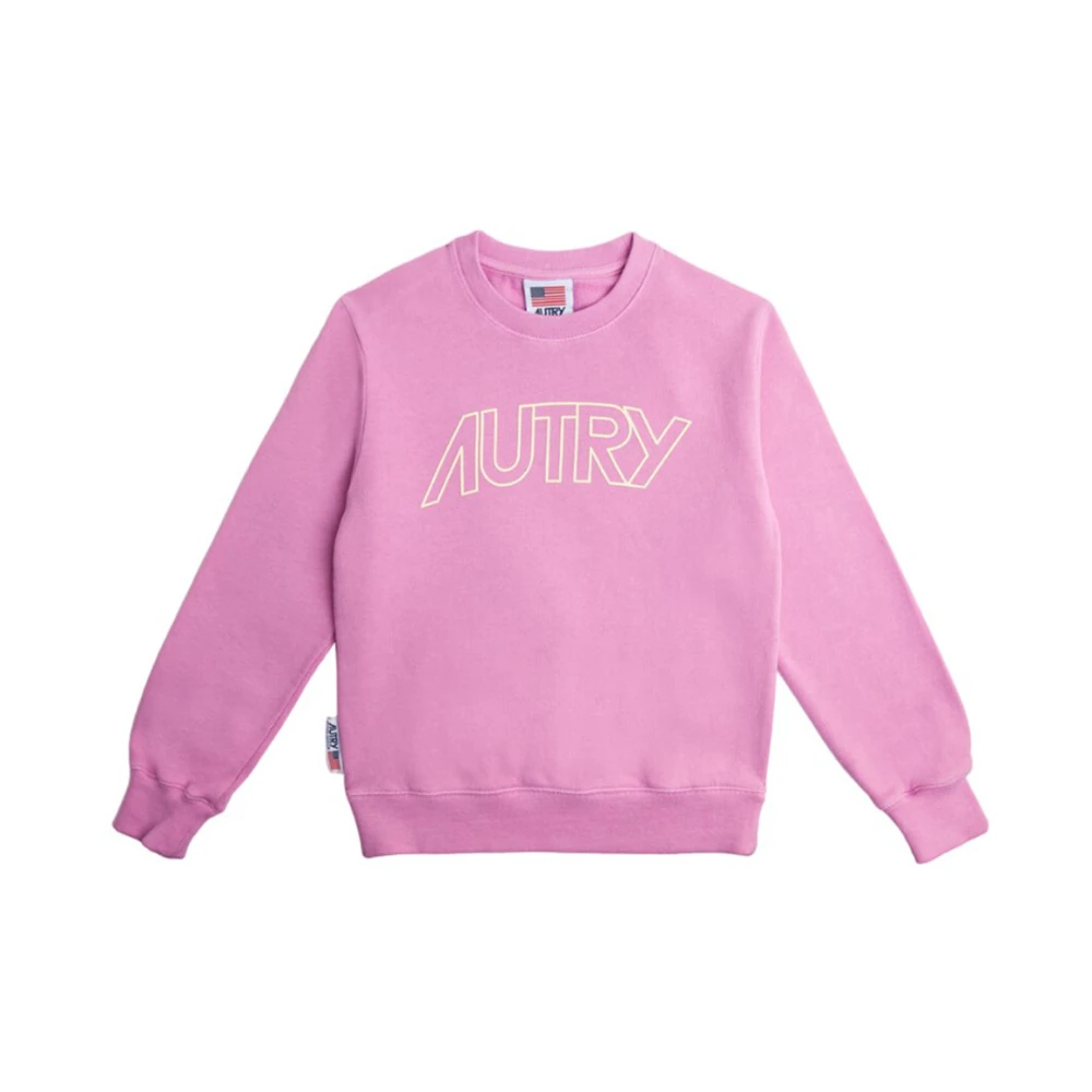 Autry Katoenen Sweatshirt met Merklogo Pink Dames
