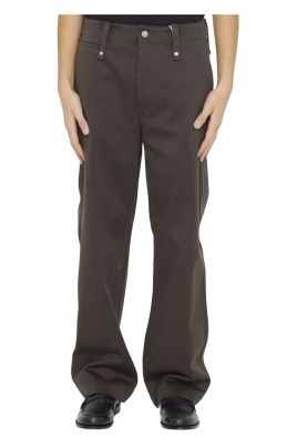 Baggy Green Cotton Trousers