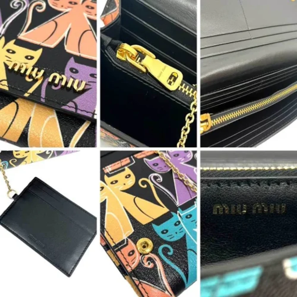 Miu Pre-owned Leather wallets Multicolor Dames