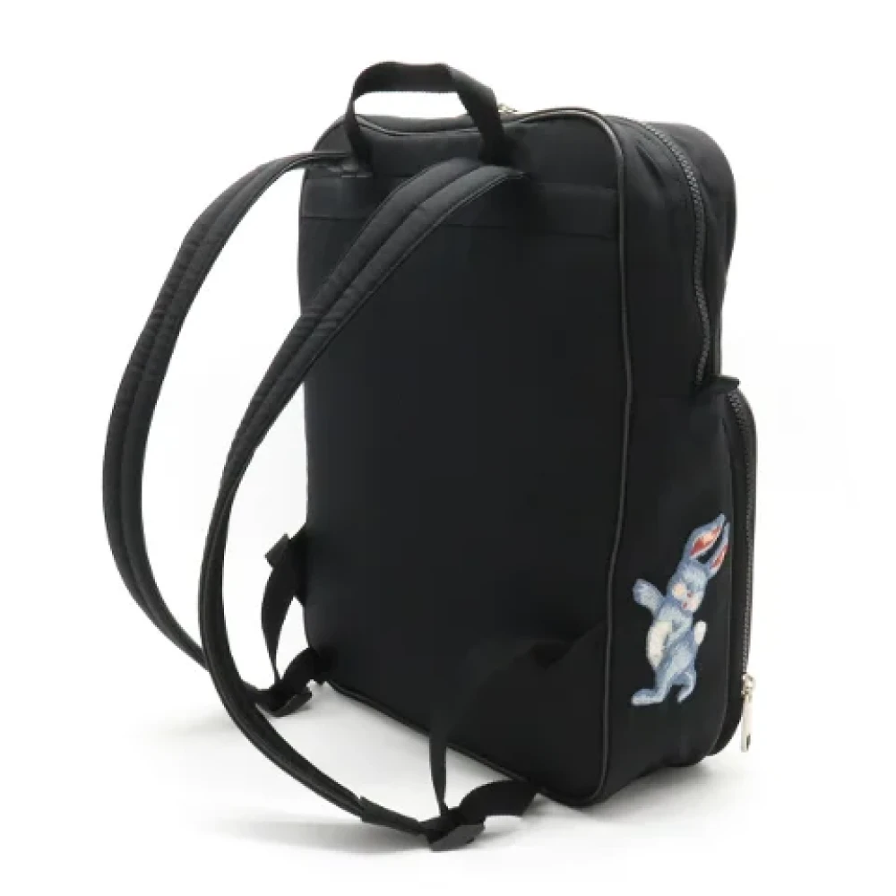 Gucci Vintage Pre-owned Canvas backpacks Black Dames
