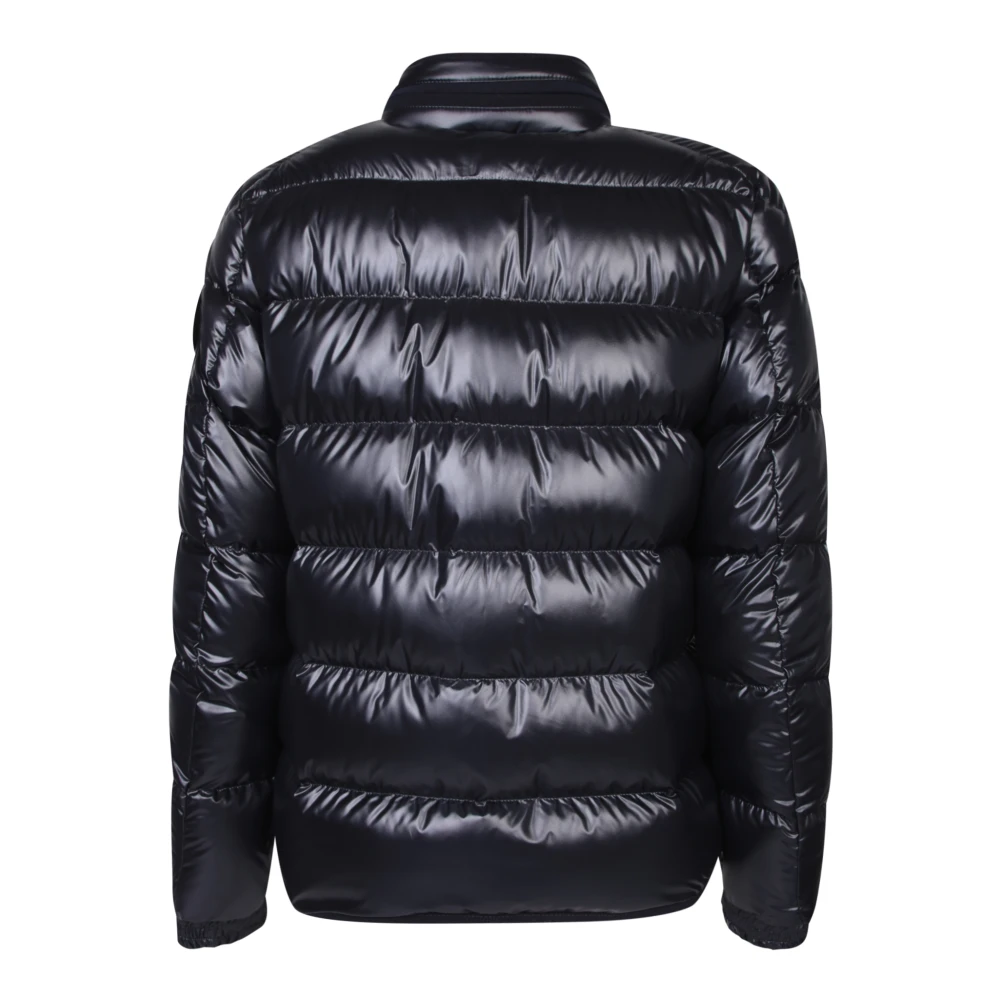 Moncler Glanzende Knoop Donsjas Blue Heren